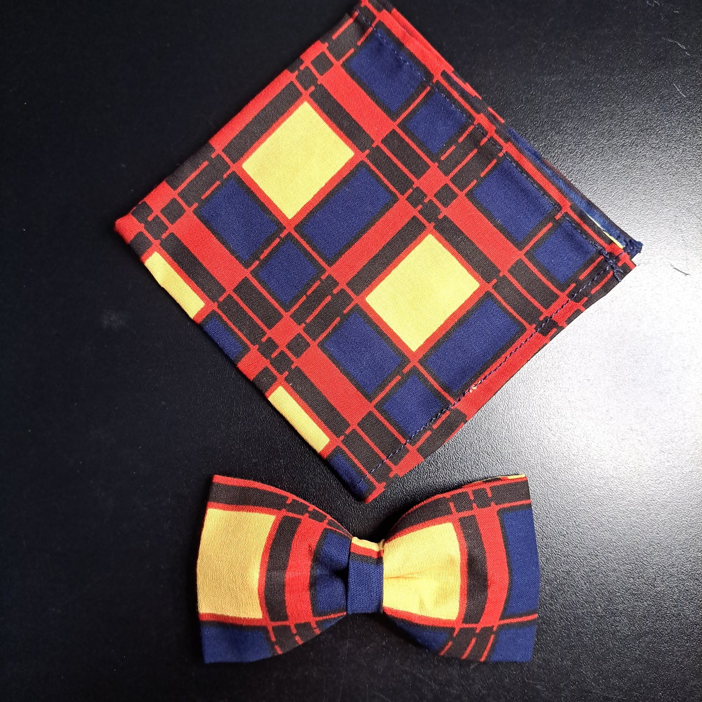 Blue Red Black Window Panel