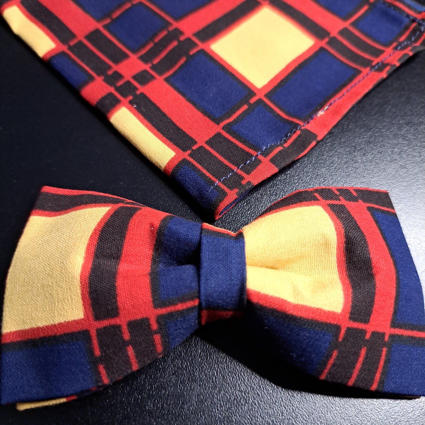 Blue Red Black Window Panel