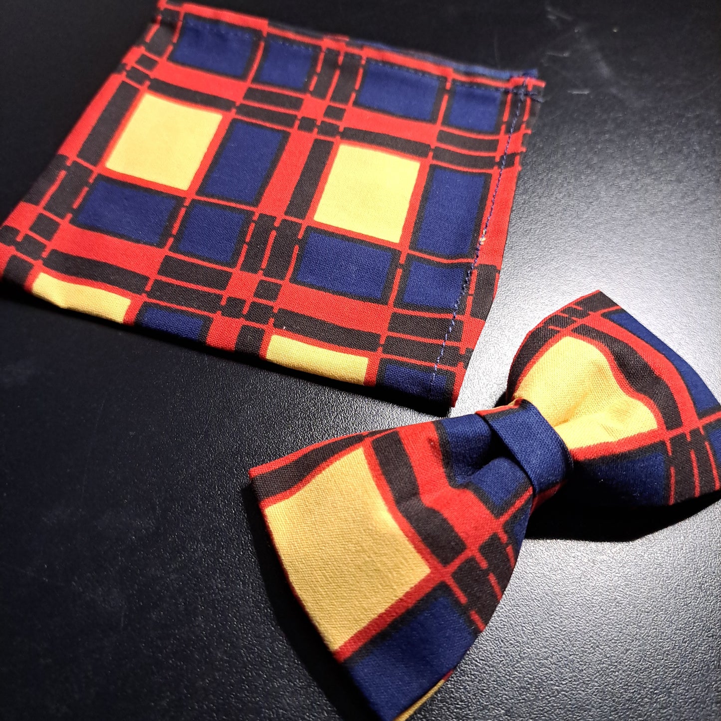 Blue Red Black Window Panel