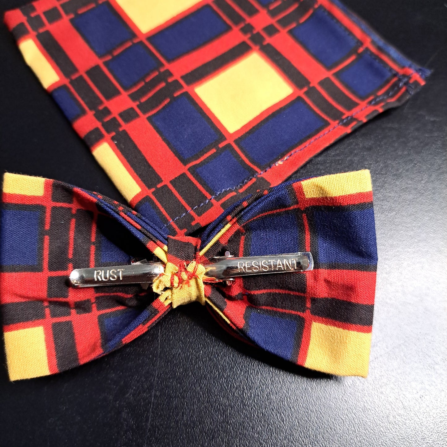 Blue Red Black Window Panel