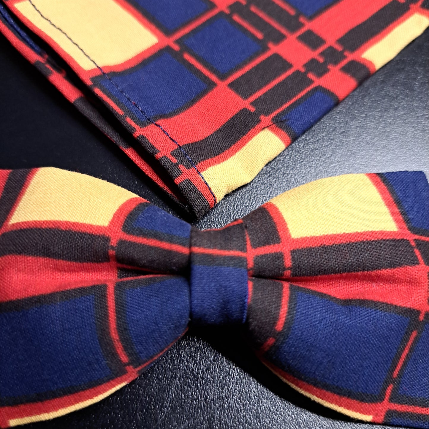 Blue Red Black Window Panel