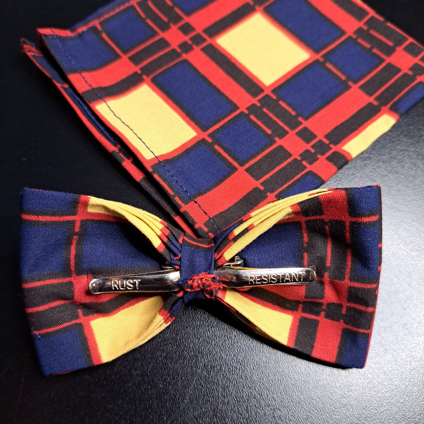 Blue Red Black Window Panel