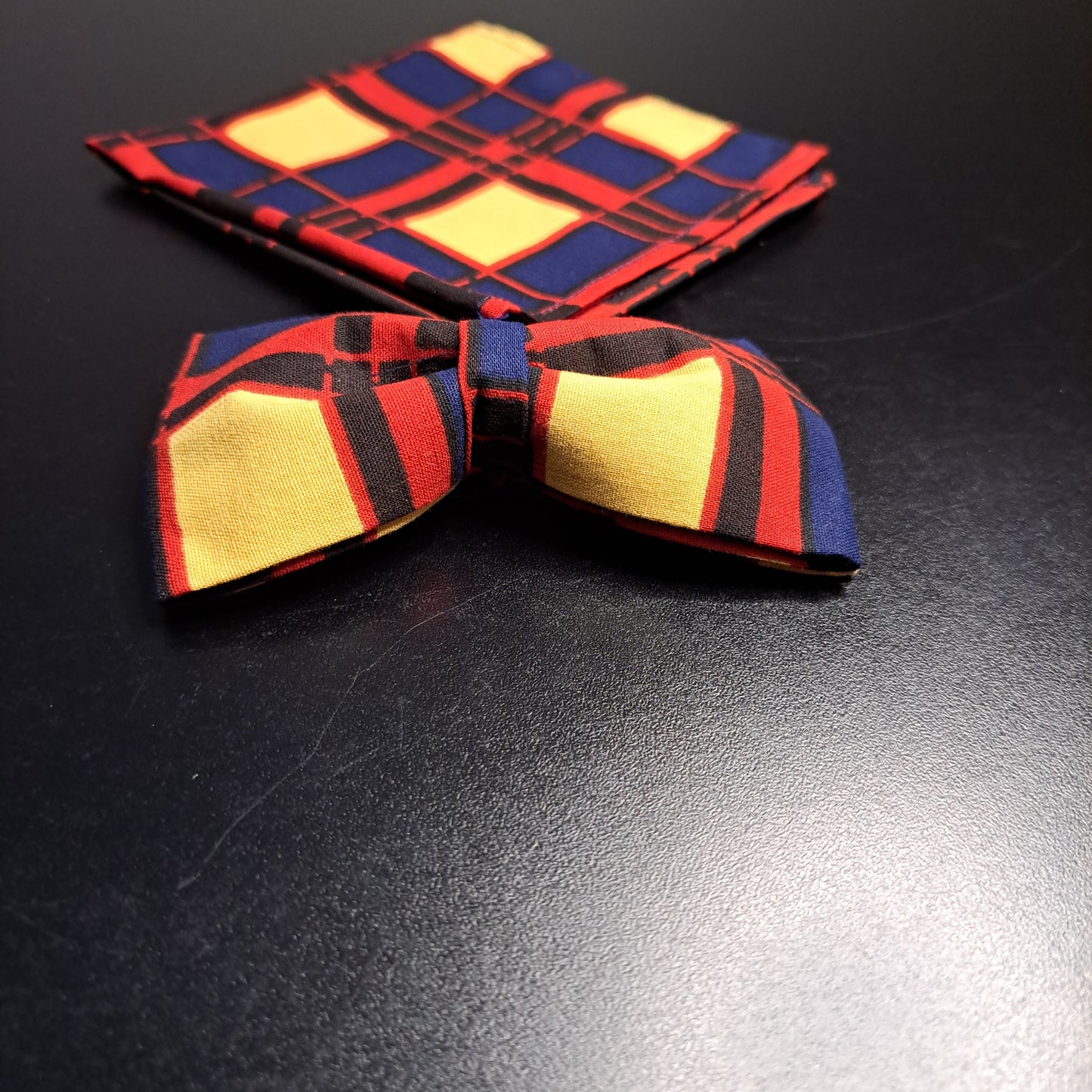 Blue Red Black Window Panel