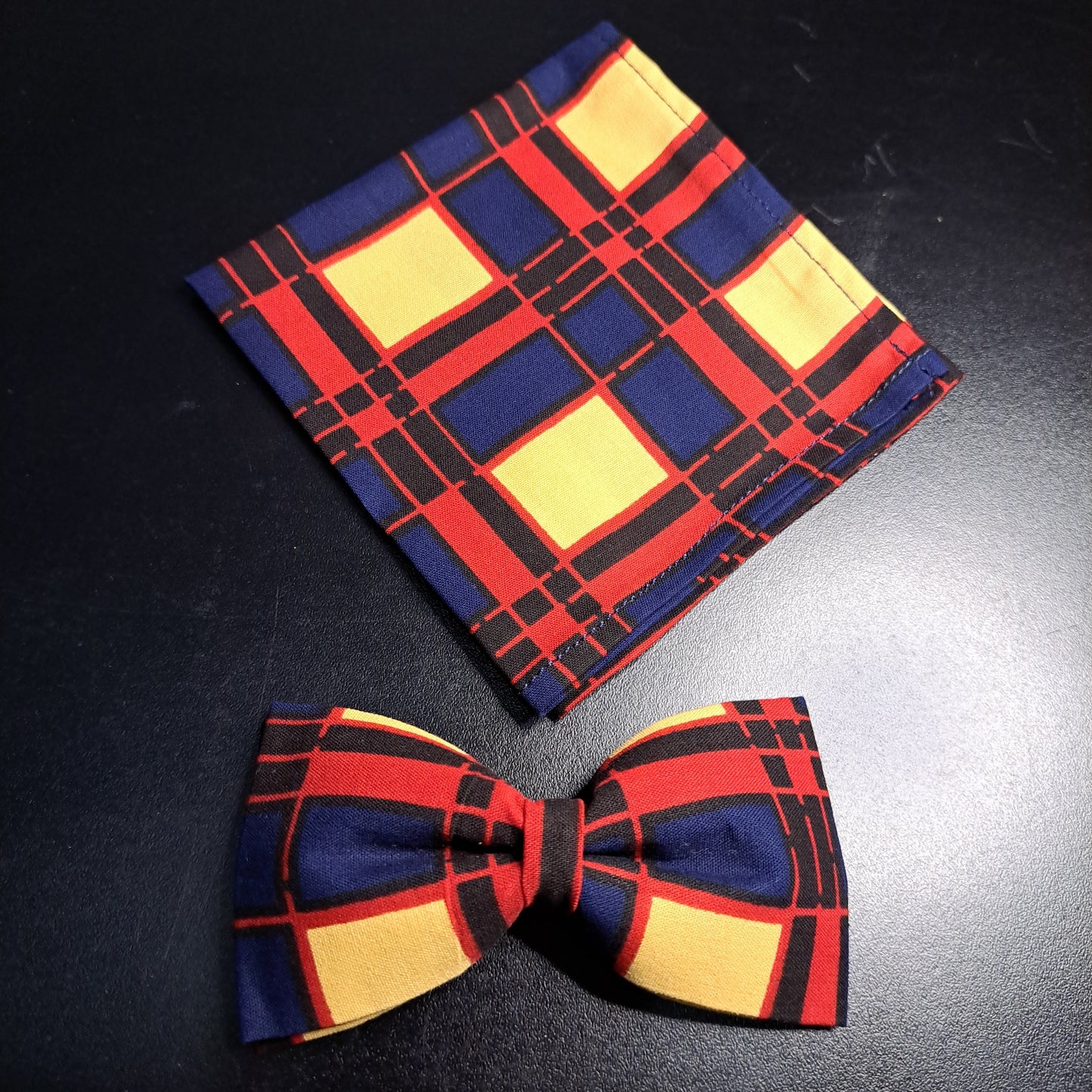 Blue Red Black Window Panel