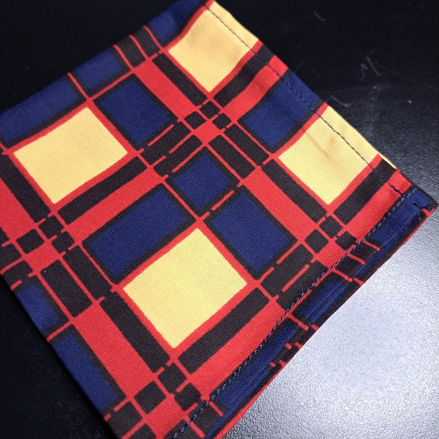 Blue Red Black Window Panel