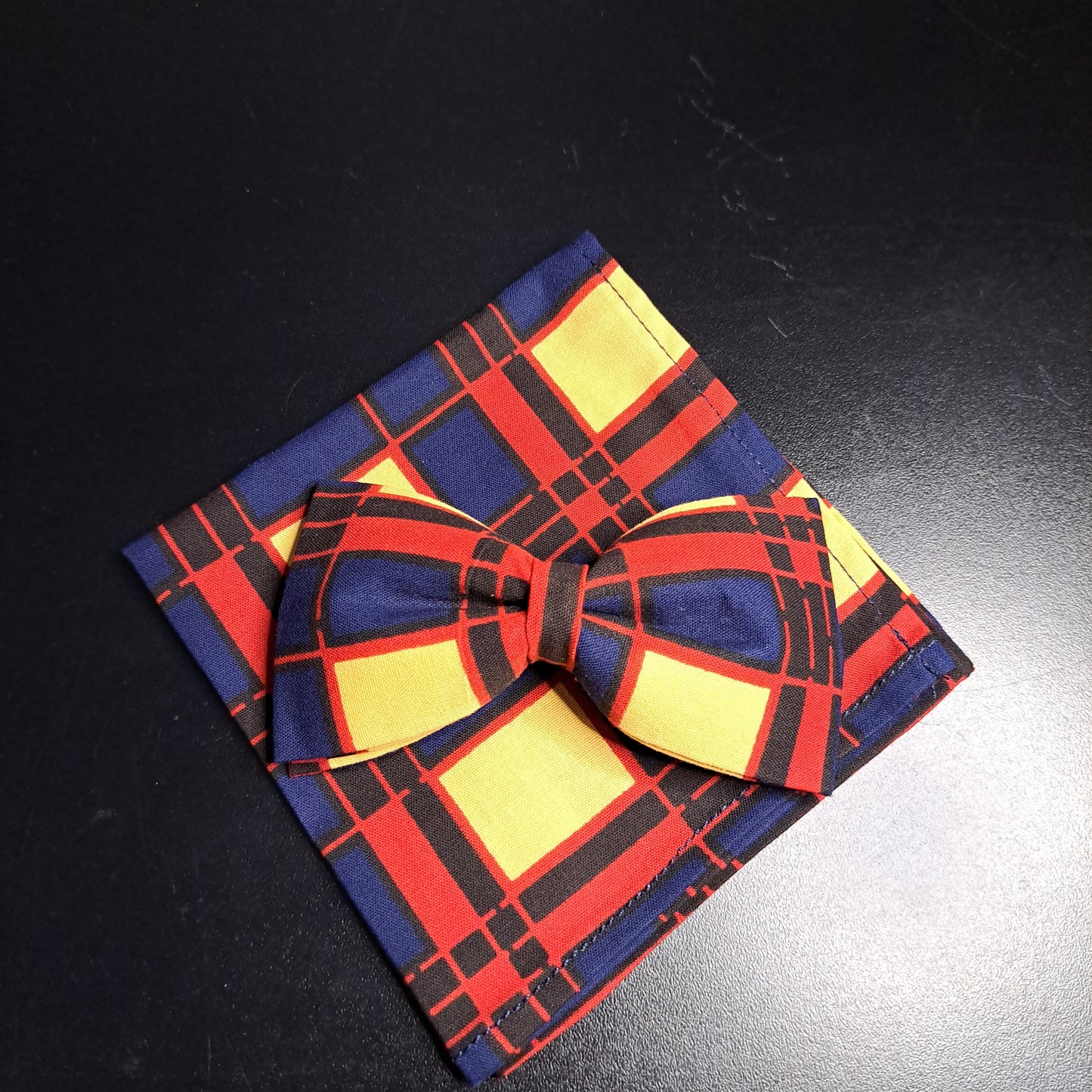 Blue Red Black Window Panel