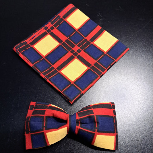 Blue Red Black Window Panel