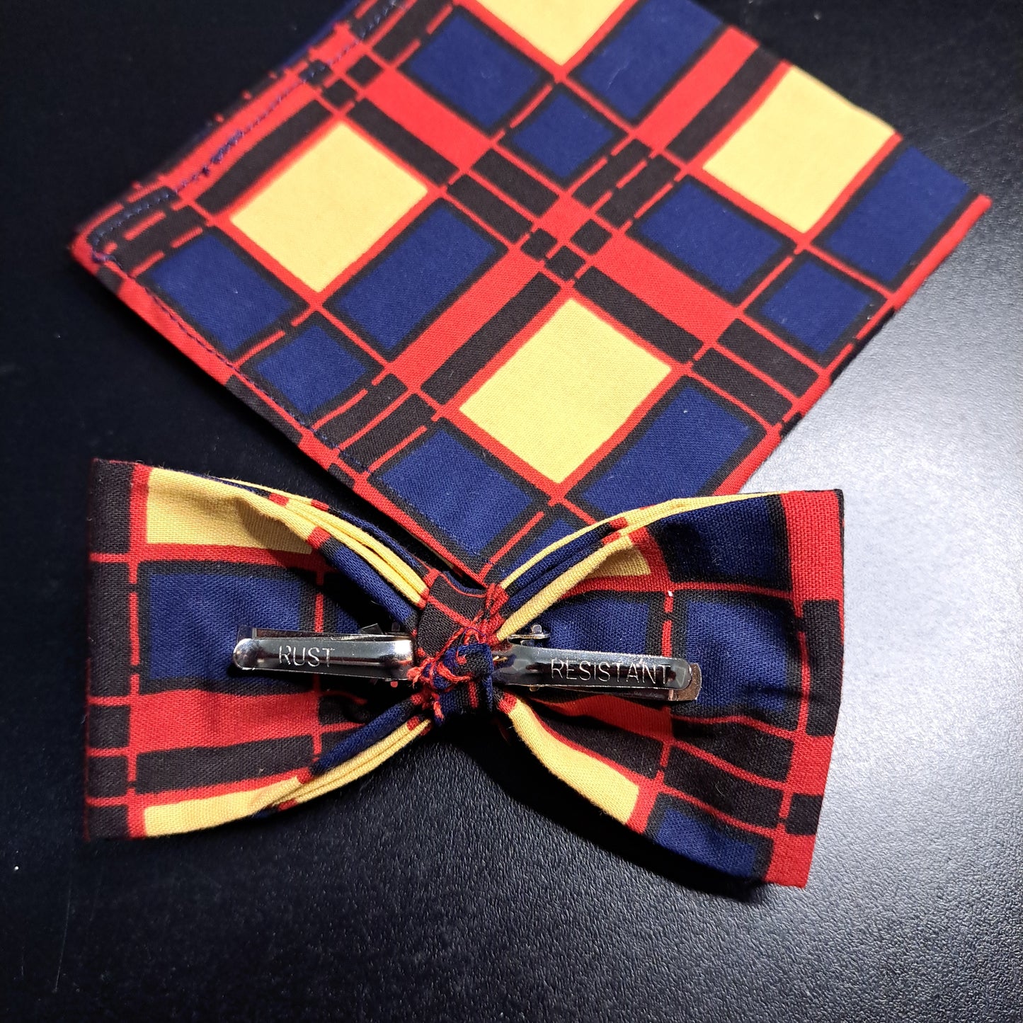 Blue Red Black Window Panel