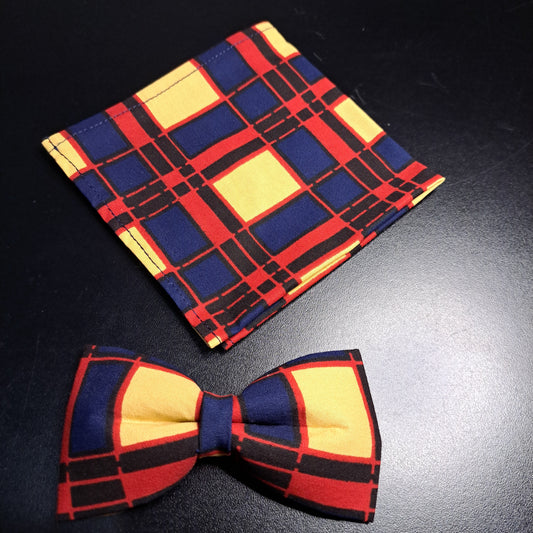 Blue Red Black Window Panel