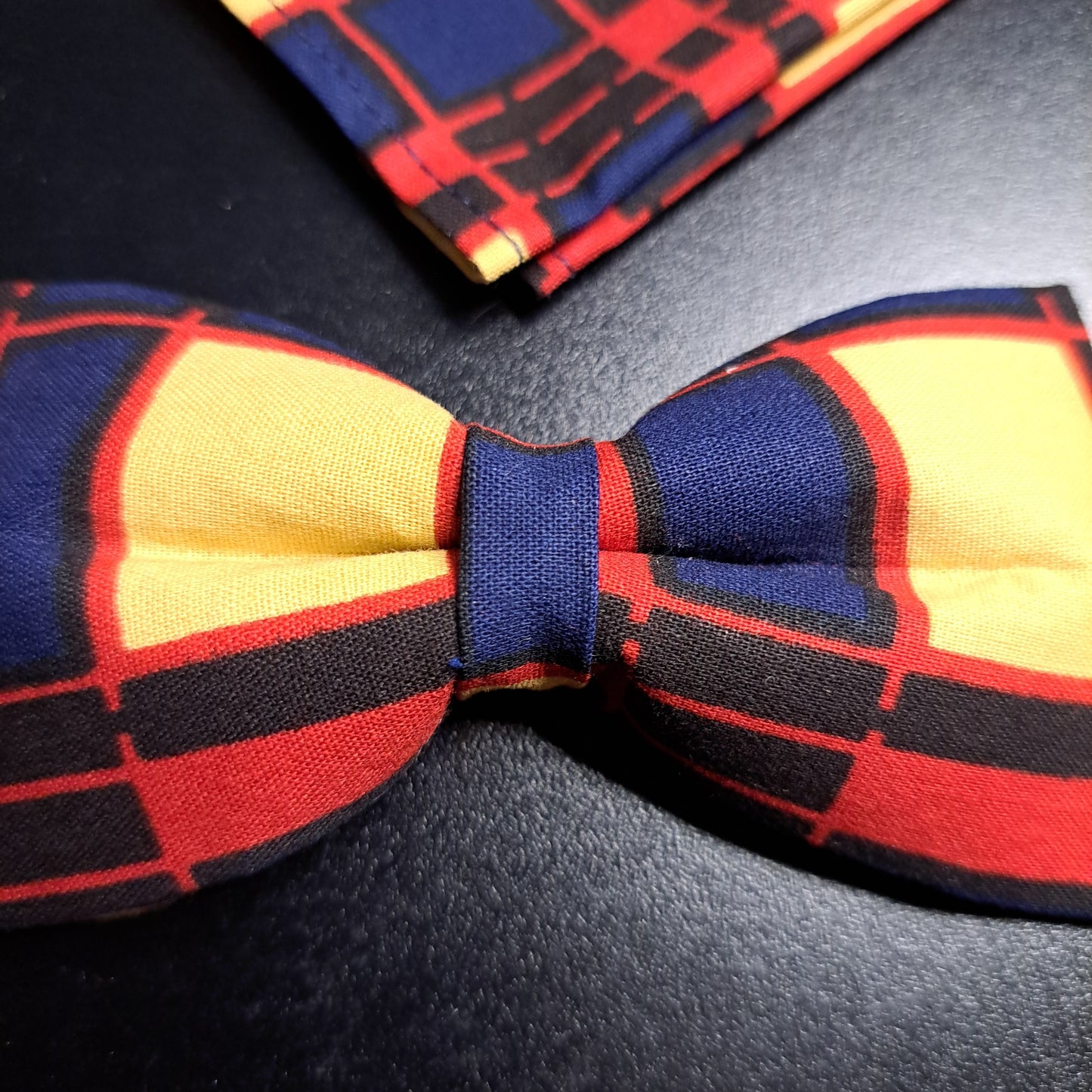 Blue Red Black Window Panel