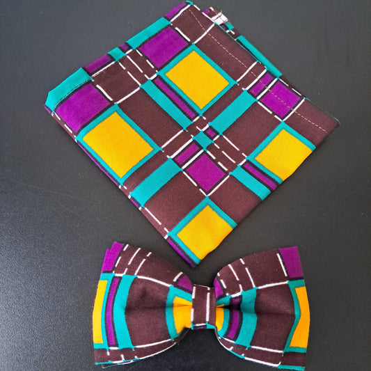 Brown Purple Turqoiuse Window Panel