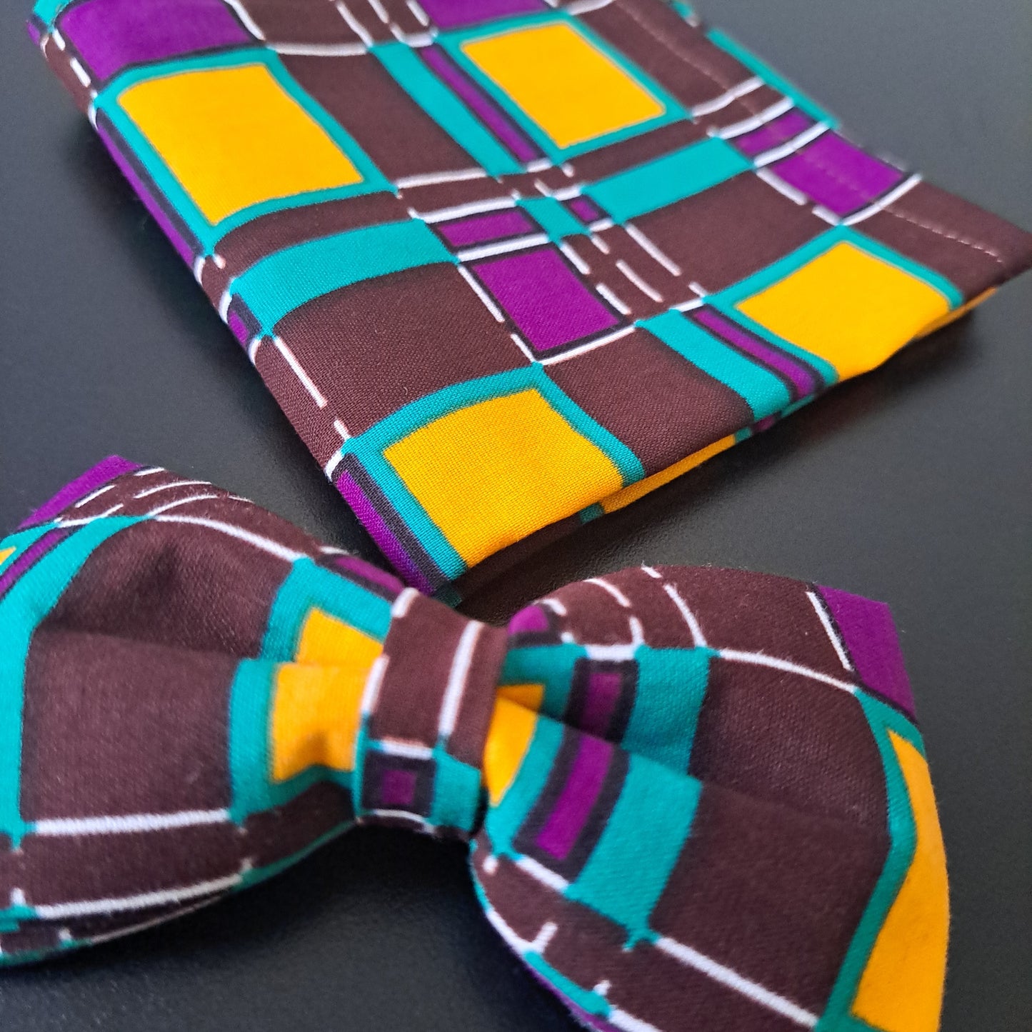 Brown Purple Turqoiuse Window Panel