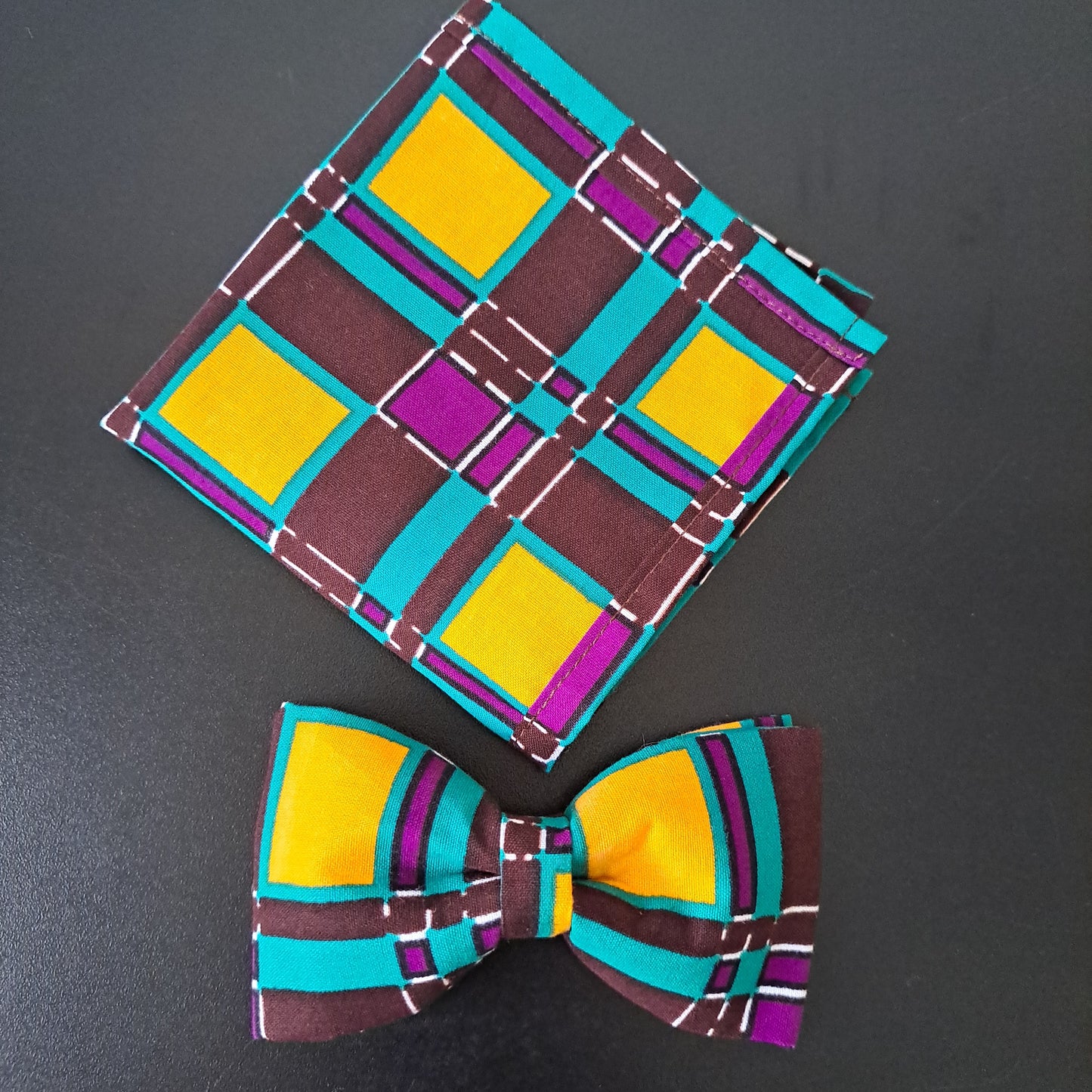 Brown Purple Turqoiuse Window Panel