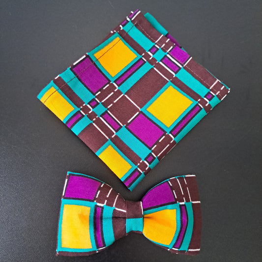 Brown Purple Turqoiuse Window Panel