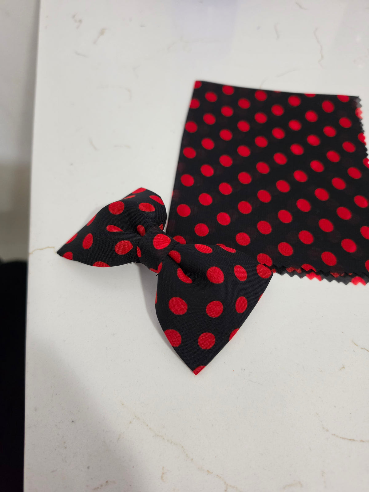 Black and Red Pokadot