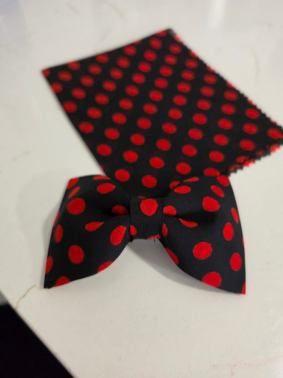 Black and Red Pokadot