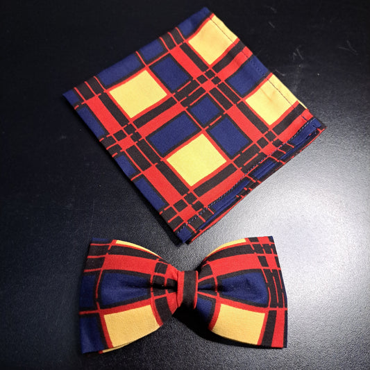 Blue Red Black Window Panel